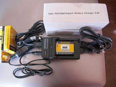 Patona charger digital 4.2 comprese 2 batterie