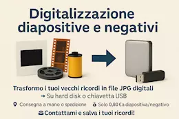 Digitalizzazione diapositive e negativi